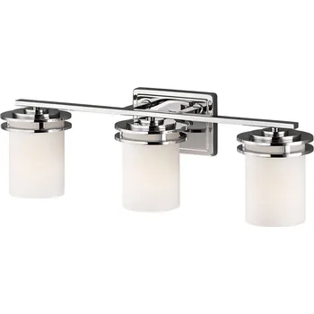 Lampička KICHLER Nástěnné světlo Hendrik IP44 chrom/sklo, 3 zdroje chrom leštěný, opálová 3 x 3,5 W LED - Doprava zdarma