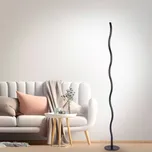 JUST LIGHT. GmbH LED stojací lampa Wave 3 000K 120cm černá LED celkem 12 W - Doprava zdarma