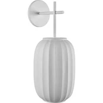 Lampička Carpyen Nástěnné světlo Mei, stínidlo vysoký ovál, bílá - výška stínidla 26,5 cm; Ø nástěnného držáku 11,5 cm bílý, bílý 1 x 25 W - Doprava zdarma