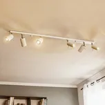 SOLLUX LIGHTING Stropní bodové osvětlení Round, bílé, šestilampové lineární bílá 6 x 40 W - Doprava zdarma