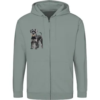 Pánská mikina Mikina na zip unisex s potiskem Tmavý knírač pánské