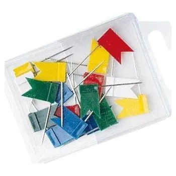 Kancelář Připínáčky s vlajkou, mix barev, WEDO