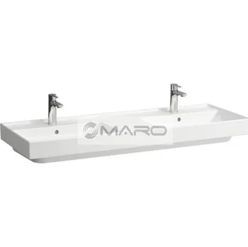 Umyvadlo LAUFEN Fiora Dvojumyvadlo 130 x 47,5 cm se 2 otvory pro baterii, bílé, H814922000104L