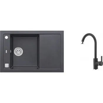 Granitový dřez Set Alveus Formic 30 Black 91 + Tonia Black 91