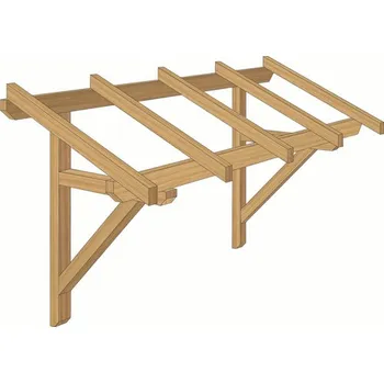 Stříška nad vchodové dveře Vchodová stříška Sterzing 2000 x 950 mm smrk