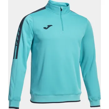 Pánská mikina Mikina JOMA Olimpiada s 1/4 zipem fluor tyrkysovo tmavě modrá Velikost: 4XS