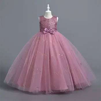 Dívčí šaty Šaty dětské dlouhé slavnostní Kate bobulové princeznovské s flitrem