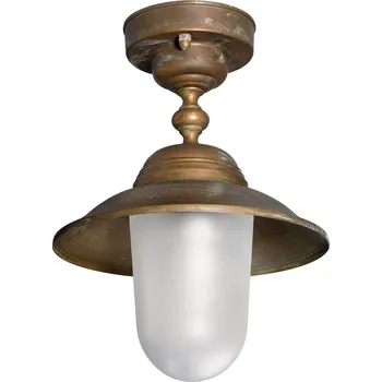 Lampička Moretti Luce Stropní svítidlo Salina - verze odolná proti mořské vodě měď, bílý opál 1 x 70 W - Doprava zdarma