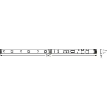 Lampička LEDVANCE Flex Remote LED-Strip IP20 RGBW, 3m - kabelu se zástrčkou 150 cm bílá LED 10 W celkem