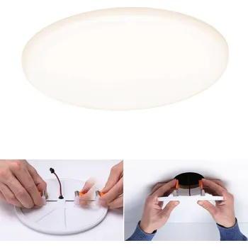 Lampička Paulmann LED panel Veluna kulatý CCT ZigBee 18,5cm - montážní průměr 6 cm - 16 cm; tloušťka stropu 0,3 cm - 2 cm bílé LED celkem 15 W - Doprava zdarma