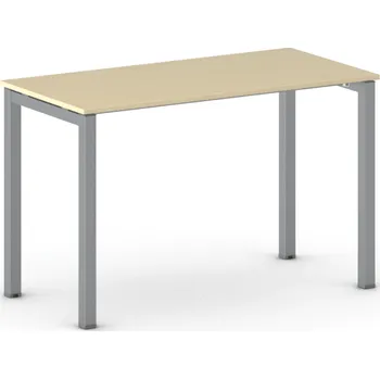 Psací stůl B2B Partner Kancelářský stůl PRIMO SQUARE, 120x60 cm, šedostříbrná podnož, bříza