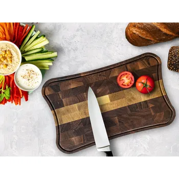 Kuchyňské prkénko Kamohome Dřevěné krájecí prkénko SIMON Dřevo: Ořech evropský