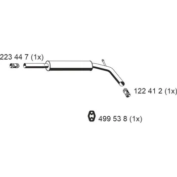 Tlumič výfuku Střední tlumič výfuku ERNST 131025