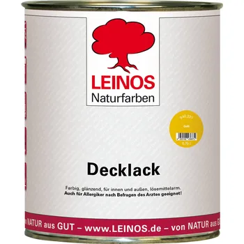 Lak na dřevo LEINOS naturfarben LEINOS 840.221 Krycí lak saténově lesklý Žlutá 0,75 L