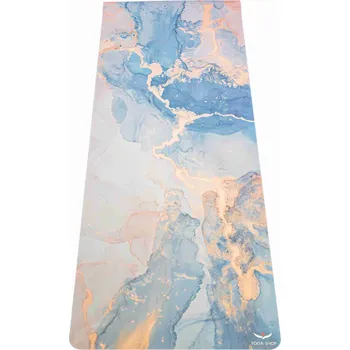 podložka na cvičení Yogacentrum PU podložka na jógu Blue Marbled
