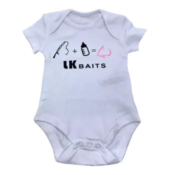 LK Baits body krátký rukáv Triatlon 12-18 měsíců růžový nápis