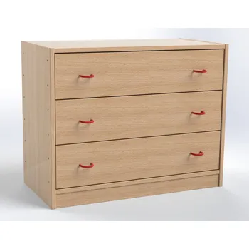 Komoda Skříňka MIKI PLUS se soklem se 3 zásuvkami