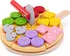 Hra na obchod Bigjigs Toys BJ457 dřevěná krájecí pizza