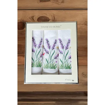 Utěrka Kuchyňské utěrky SECRET GARDEN, 3 ks - Bílá, Tivolyo Home