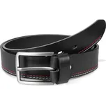 TXR Kožený opasok West čierno-bielo-červený 90 cm (Štýlový kožený moto opasok TXR West, vhodný ako doplnok k Vašim nohaviciam.)