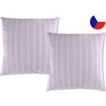 Dekorativní polštářek Bavlněný dekorační polštář 50x50 PROVENCE Viento růžové reverse