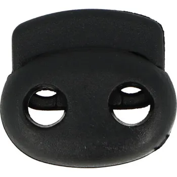 Knoflík Brzdičky s dvěma dírkami 4 mm barva černá
