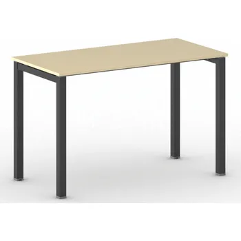 Psací stůl B2B Partner Kancelářský stůl PRIMO SQUARE, 120x60 cm, černá podnož, bříza