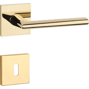 Dveřní kování AT - PRIMULA - HR 7S rozety BB, klika/klika OLV PVD - Mosaz leštěná lakovaná PVD