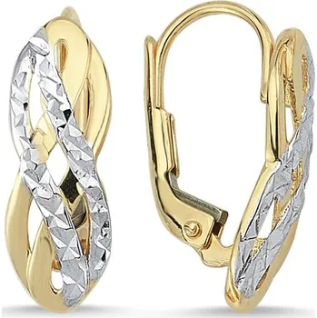 Náušnice Lillian Vassago Patentové zlaté náušnice s gravírem LLV46-GER047