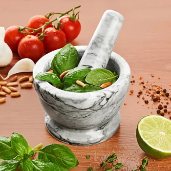 Kuchyňský mlýnek 3Pagen Hmoždíř Mramor 2 díly