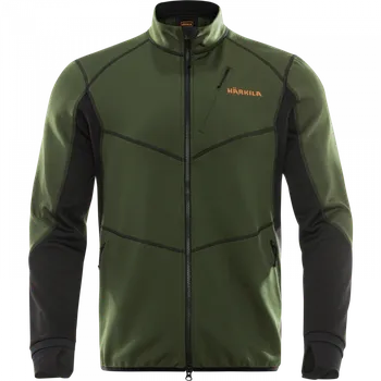 Pánské oblečení HÄRKILA - Scandinavian mikina pánská fleece Duffel green/Black Zelená XXXL