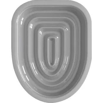 Toaleta pro kočku Kočičí toaleta s podložkou pro snadný výcvik - Šedá bez zásobníku