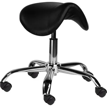 Kadeřnické křeslo AYALA Kadeřnický taburet - sedlo S2 černý, nízký