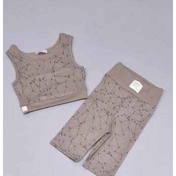 made in Italy Dívčí komplet tílko s legínami 23789 béžové barva: béžová, Rozměr: 158