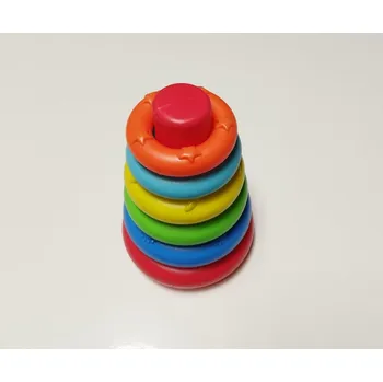 Plastové navlékací kroužky - PYRAMIDA (Značka: PLAYGRO)