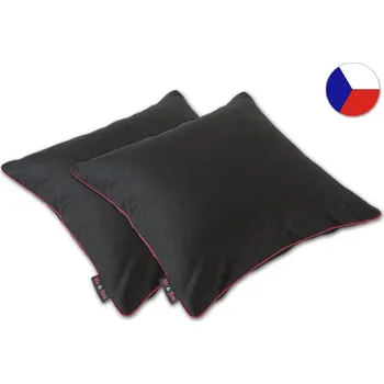 Dekorativní polštářek Saténový dekorační polštářek 40x40 EXCELLENT GEON Souznění černé s výpustkou