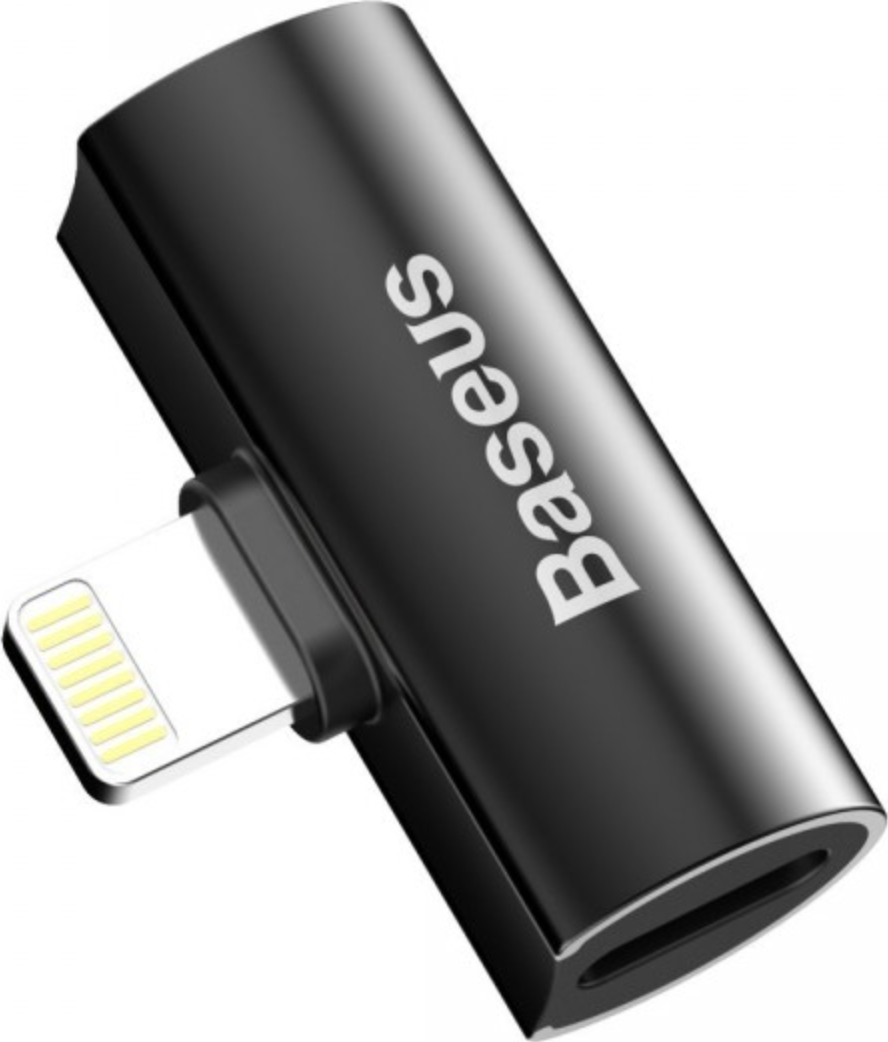 Redukce 2x Lightning (sluchátka nabíjení) - Black - Baseus L46