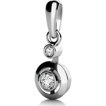 Přívěsek Couple, Třpytivý přívěsek Korfu z bílého zlata se zirkony, 585-68-2-0418.1B00.0.00.001.23