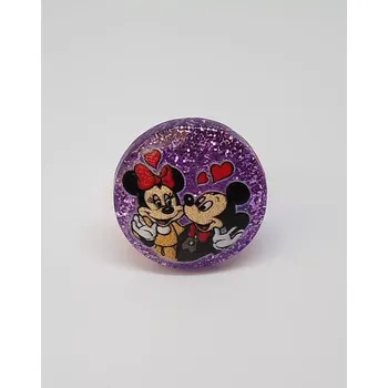 Prsten Prstýnek - MICKEY MOUSE - MICKEY A MINNIE - fialový (Značka: ZHEJIANG)