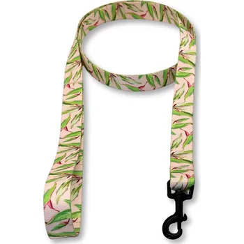 Vodítko pro psa PafDog® Designové vodítko PafDog®, 5 délek, vzor PINK LEAVES DÉLKA: 1,5m, ŠÍŘKA VODÍTKA: 25 MM