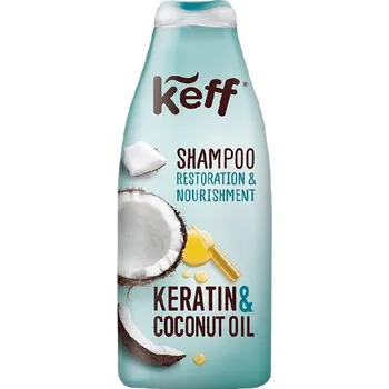 Šampon Keff Šampon na poškozené vlasy Keratin & Kokosový olej 500 ml