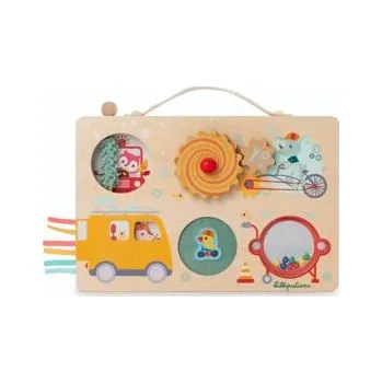 Lilliputiens Dřevěný panel s aktivitami - dobrodružství na cestách