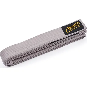 Bojový sport Dětský pásek k BJJ kimonu MANTO TAG - šedý