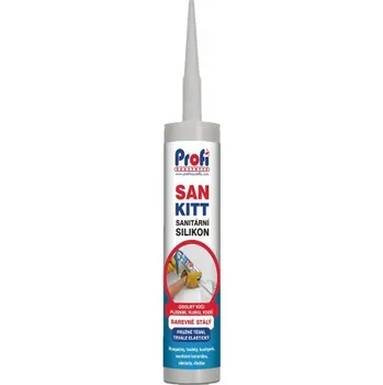 stavební silikon ProfiBaustoffe Sanitární silikon PROFI SAN KITT Bílá 310 ml bílá