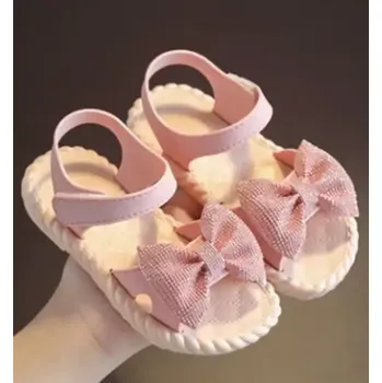 Dívčí sandály Sandálky s mašlí - RŮŽOVÉ (2-3 roky) (Značka: XINLUO)