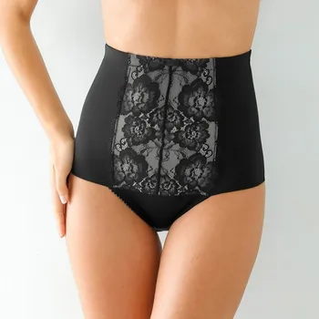Kalhotky Blancheporte Stahující kalhotky s vysokým pasem z krajky černá 40