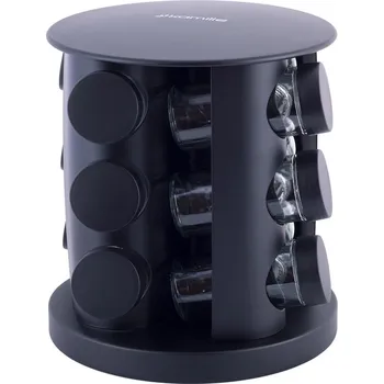 Kořenka Sada kořenek se stojanem 12 ks KAMILLE KM-7038 (otočný stojan, nerez+plast)