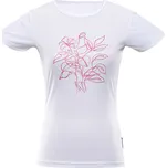 Dámské triko ALPINE PRO QUATRA bílá/růžová XS