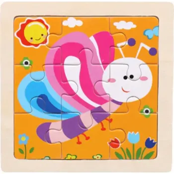 Puzzle Dřevěné puzzle pro nejmenší (S) - MOTÝLEK (Značka: SKXNIER)