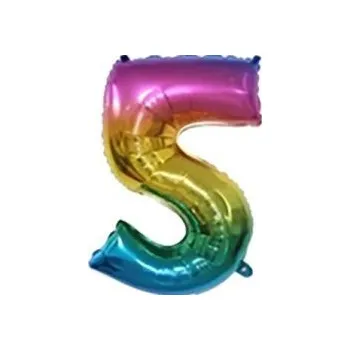 Balónek Číslice duhová balónek č.5